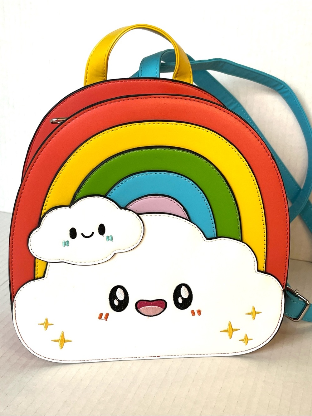 NWOT Mini Squishable Rainbow Backpack - Cute Kawaii Cloud Design